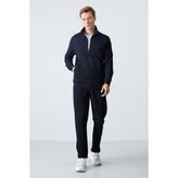 Tommy Life Lacivert Pamuklu Kalın Yumuşak Dokulu Comfort Fit Basic Erkek Eşofman Takım - 85260 - 00 Lacivert