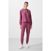 TOMMY LIFE Soft Vişne Kapüşonlu Standart Kalıp Kadın Eşofman Takım - 95336