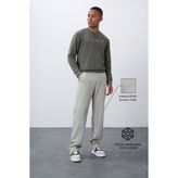 Tommy Life Taş Pamuklu Kalın Içi Tüylü Yumuşak Dokulu Oversize Nakışlı Erkek Eşofman Altı -82146 - XL