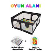 Tommybaby Guvenli Bebek Ve Cocuk Oyun Alani Oyun Parki 125X125 Oyun Mati Toplari Yatak