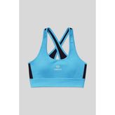 Tommylife 97121 Turkuaz Çapraz Sırt Detaylı Slim Fit U Yaka Pedli Kadın Spor Büstiyer