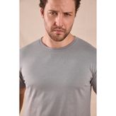 Tonny Black Erkek Gri Normal Kalıp Rahat Basic T-Shirt