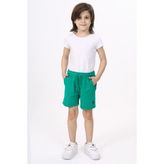 Toontoy Erkek Çocuk Baskılı Beli Lastikli Cepli Basic Şort - Koyu Yeşil - 2