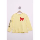 Toontoy Göğsü Nakışlı Kız Çocuk T-shirt