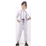 Toontoy Kız Çocuk Beli Bağçıklı Kapşonlu Tulum