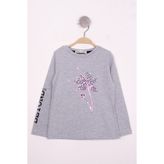 Toontoy Kız Çocuk Çiçek Nakışlı T-Shirt