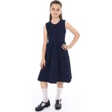 Toontoy Kız Çocuk Düğmeli Okul Elbise