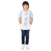 Toontoy My Rules Baskılı Mavi-Beyaz Erkek Çocuk T-shirt