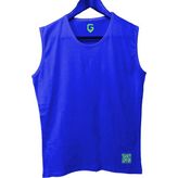 Top Glory Basic Tank Top Kolsuz Sporcu Tshirt - Saks Mavi
