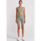 Toparlayıcı Biker Şort Light Green
