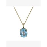 Topaz Taşlı Altın Kolye