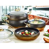 Topchef 7 Parça Granit Küre Tencere Seti Altın 3023