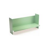 Toptan Budur Duvar Rafı, Yeşil Metal - Masa Üstü Kitaplık ve Çok Amaçlı Ofis Düzenleyici 21X50 cm - standart