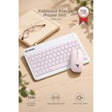 Torima TMK-04 Pembe TKL Kablosuz Klavye Mouse Seti