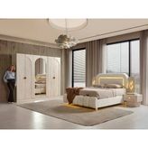 Toscana Mdf Bazalı Yatak Odası (2+2+2 Modüler)