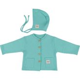 Totzee Mint Yeşili Kapitone Düğmeli Unisex Bebek Basic Ceket