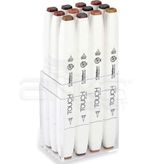 Touch 12'li Set Ahşap Renkler Twin Brush Marker Kalem