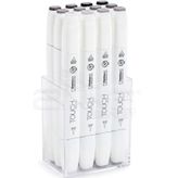 Touch 12'li Set Sıcak Griler Twin Brush Marker Kalem