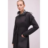Touche Prive Oversize Cepli Uzun Elbise - Siyah