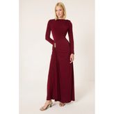 Touche Prive Tokalı Maxi Elbise - Bordo