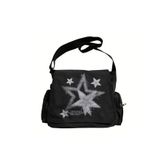 Toum Star Graffiti Baskılı Unisex Postacı Çantası