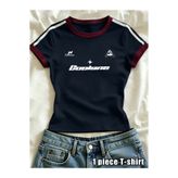 Touz Moda Coolane Baskılı Crop Bluz