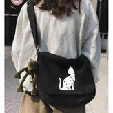Touz Moda Gothic Cat Siyah Postacı Çantası - Standart