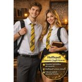 Toyfest Harry Potter Hufflepuff Öğrenci Kravatı Lisanslı Çizgili Sarı Cosplay Okul Kravat