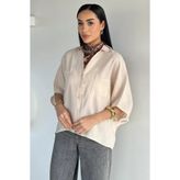 TOZLU Kadın Çift Cepli Oversize Gömlek