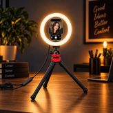 Tr 20 cm 8 Inç LED Halka Işık Ahtapot Tripod Telefon Tutucu M-20