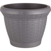 Tr HS02 Hasır Saksı Tabaklı 25CM, 6 Litre Antrasit - -