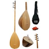 Tr Lore Uzun Sap Bağlama Saz Mini Set (Su Geçirmez Kılıf + Mızrap) Çift Ses Çıkışlı Yeni - Genel - Çok Renkli