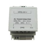 Trafo 12V Ac 15W Zil Trafosu 12 Volt 15 Watt 12X15 (Zil Ve Kapı Otomatiği Vs. İçin Uygundur 15V Transformatör)