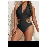 Traje Den Siyah Tek Parça Mayo Kadın Mayokini - XL