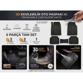 Trakmats Renault Megane 4 Sedan 2016-2017-2018-2019-2020-2021-2022-2023-2024-2025 2026 Oto Havuzlu Paspas,kesilebilir,yeni 3D Araba Zemin Kaplama, Yumuşak,su Geçirmez, Siyah - HAVUZLU 3D PASPAS