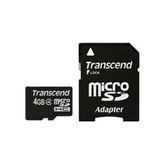 Transcend microSDHC 4 GB Class 4 SD Adaptörlü Hafıza Kartı TS4GUSDHC4