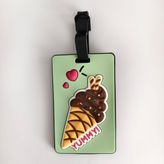 Travello Dondurma Tasarımlı Bagaj Etiketi, PVC Valiz ve Bavul İsimliği, Ayarlanabilir Kayışlı Seyahat Aksesuarı, Valiz Etiketi YUMMY – Mint Yeşili