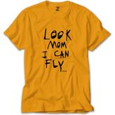 Travis Scott Look Mom I Can Fly Sarı Tişört