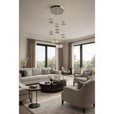 TREND 8LİK 8 SARKITLI AURORA GÜMÜŞ Prestige KRİSTAL AVİZE