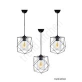 Trend Kitchen 3 Adet Trend Tasarım Şeffaf Mika Camlı Avize