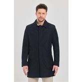 TREND KOMBİN Erkek Lacivert Klasik Yaka Standart Fit Trençkot