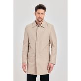 TREND KOMBİN Erkek Taş Klasik Yaka Standart Fit Trençkot