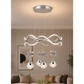Trend Rose Şık Sarkıt LED Avize 3 Renk Krom Kaplamalı Modern