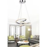 Trend Rose Tekli Kaos LED Avize Modern Sarkıt - Krom