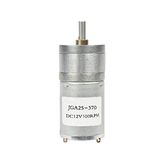 Trendexa Oyuncak, 12V 100RPM JGA25-370 Redüktörlü Dc Motor Metal Dişli Yüksek Tork Kuvvet 25 mm Robot Rc Araba Medikal Otomasyon - Renkli
