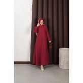 Trendparis Basic Kesim Cupra Elbise Kırmızı - 38