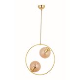 Trendylight Daire 2'li Gold Sarkıt Avize