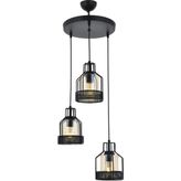 Trendylight Roma 3 Lü Siyah Sarkıt Modern - Beyaz