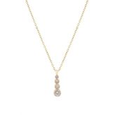 Tria Zirkon Kolye Gold 45 Cm