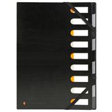 Trieur rigide harmonika exactive dos extensible 9 compartiments noir